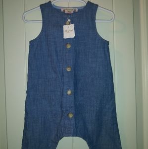 Bonpoint chambray playsuit NWT